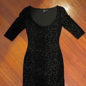 black velvet burnout asos dress, size xs